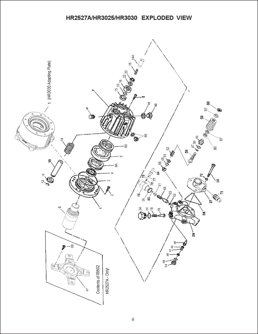 Giant operating instructions HR2527A/HR3025/HR3030 Exploded View 