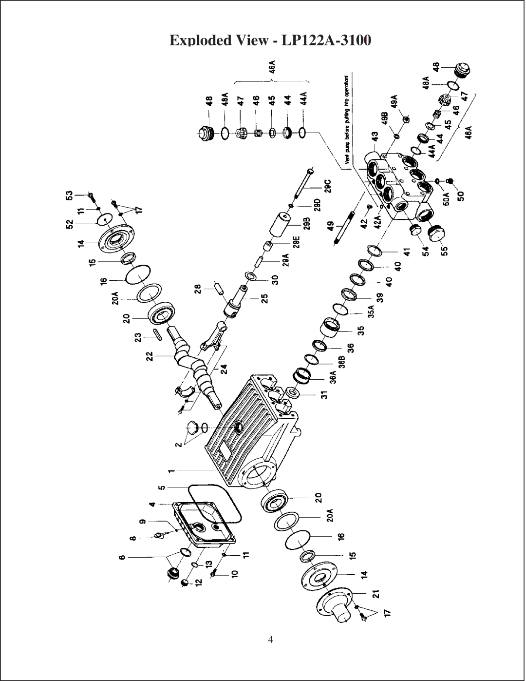 Giant operating instructions Exploded View LP122A-3100 