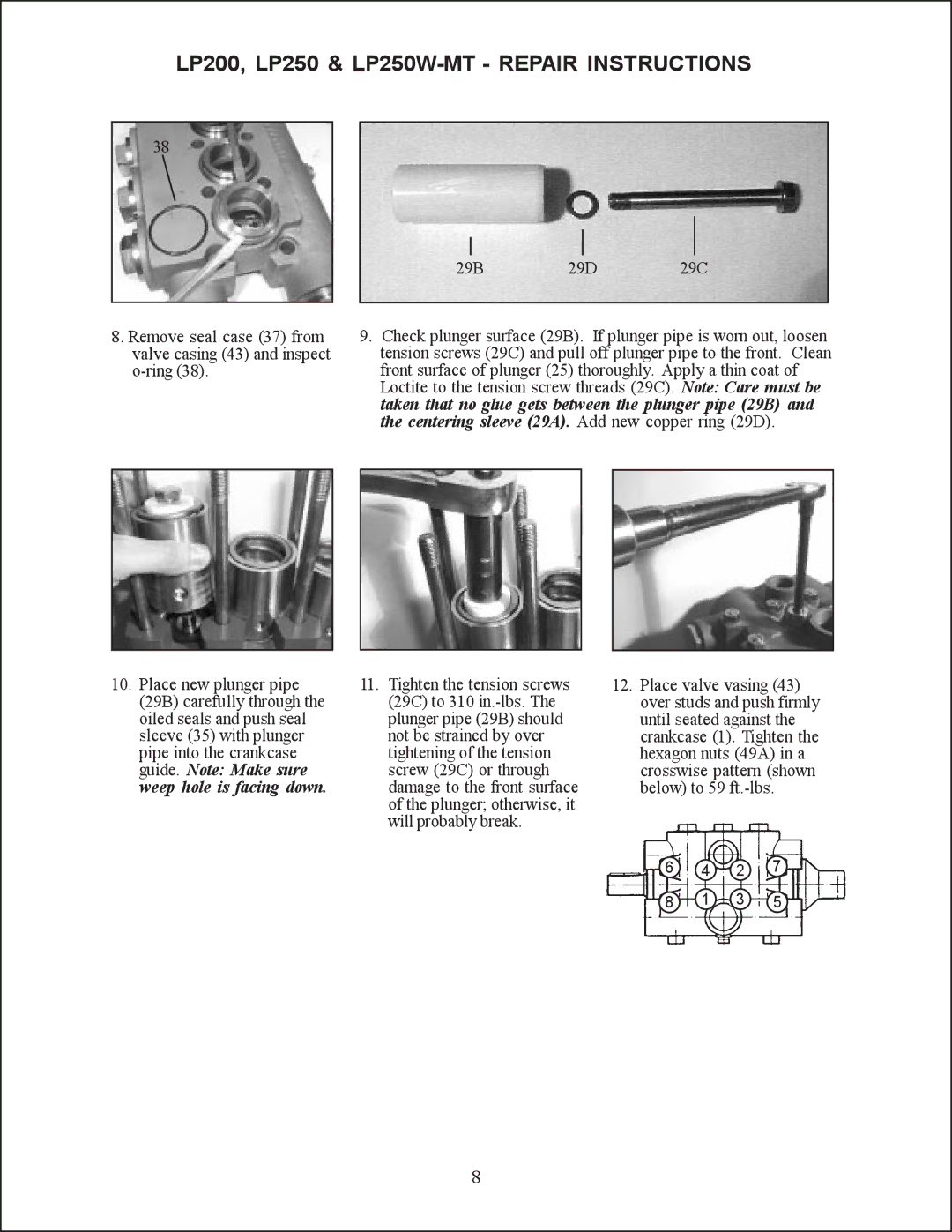 Giant service manual LP200, LP250 & LP250W-MT Repair Instructions 