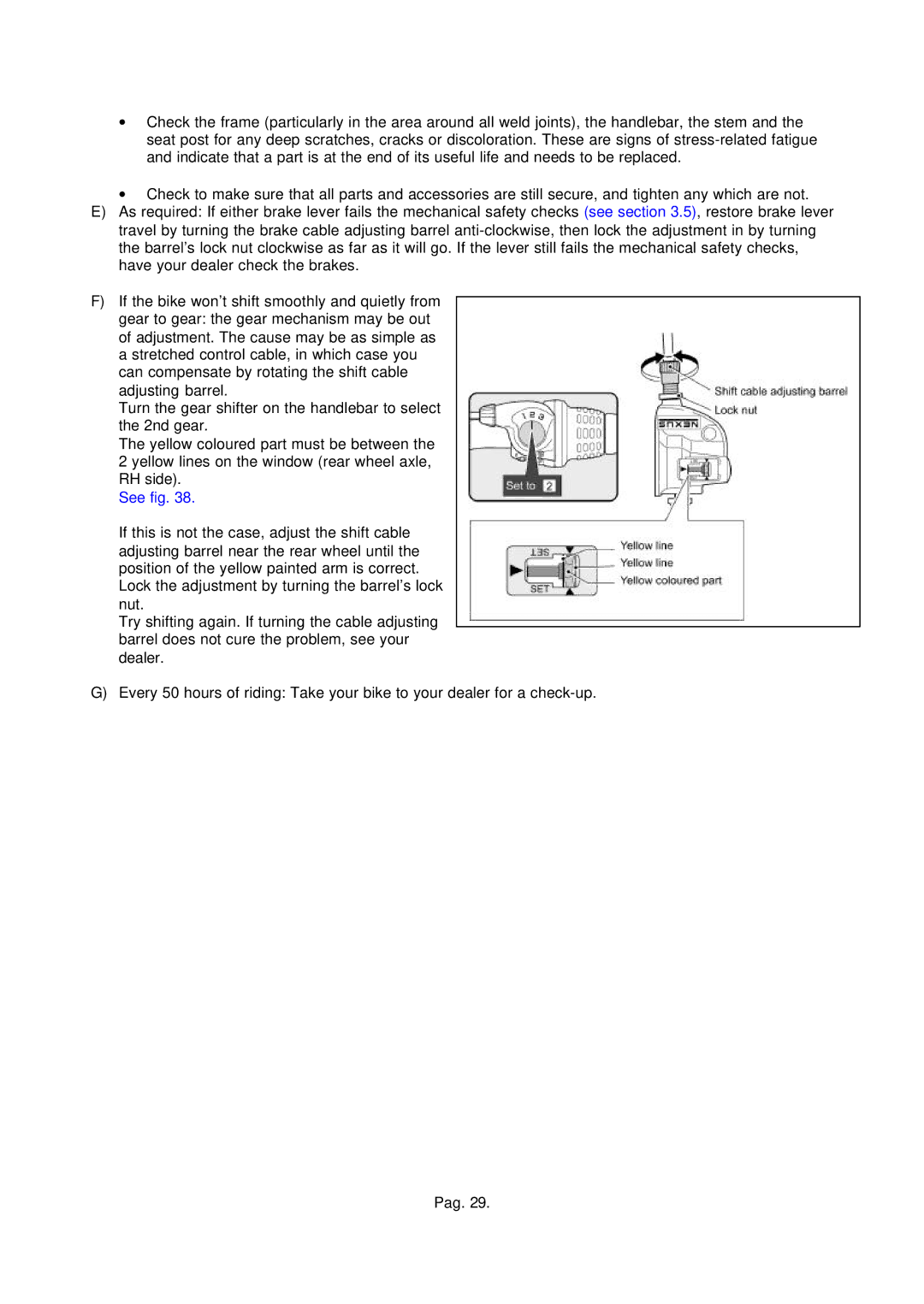 Giant Model Year 2002 owner manual See fig 