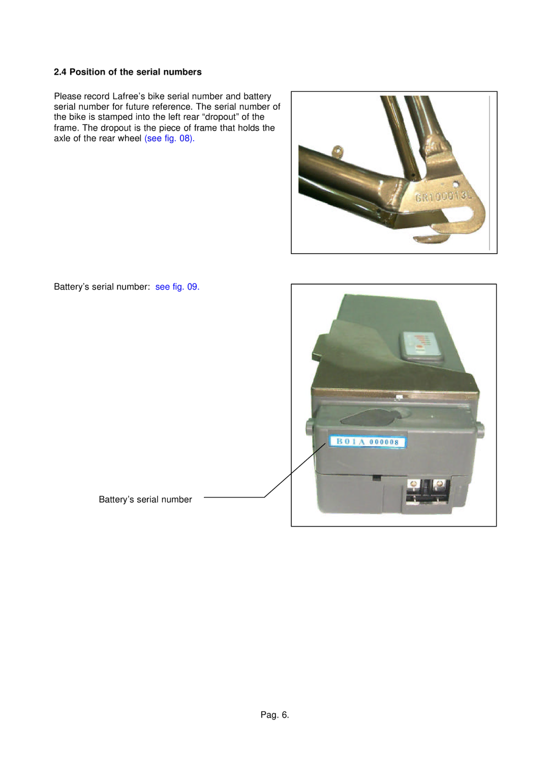 Giant Model Year 2002 owner manual Position of the serial numbers 