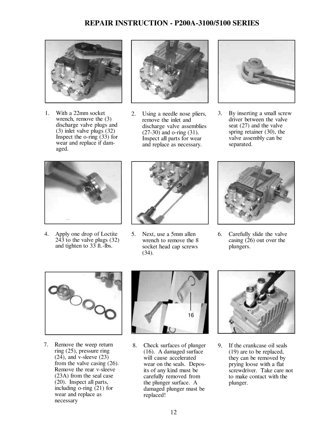 Giant P227-5100, P219-3100, P218-5100, P217-3100, P217-5100, P218-3100, P219-5100 Repair Instruction P200A-3100/5100 Series 