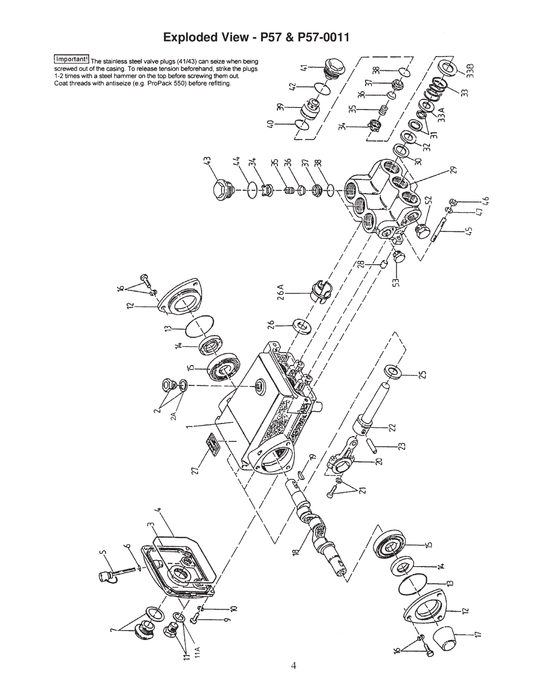 Giant service manual Exploded View P57 & P57-0011 