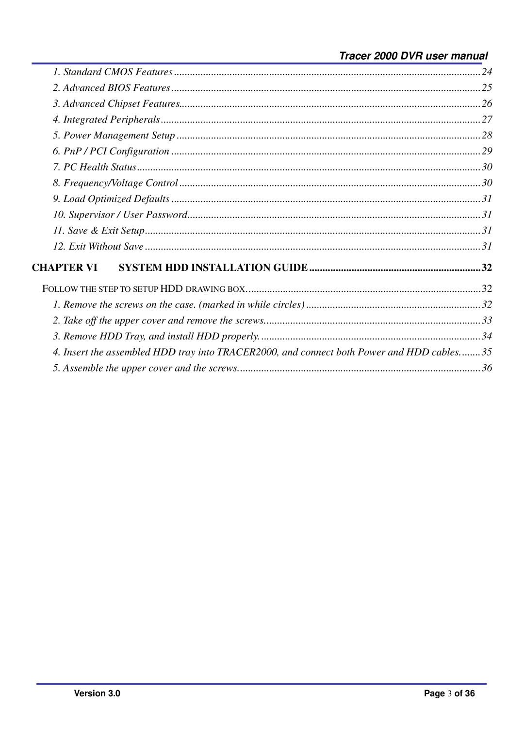 Giantec 2000 manual Chapter System HDD Installation Guide 