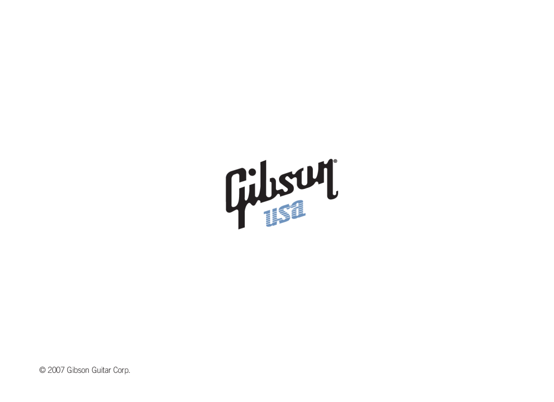 Gibson Guitars 1550-07 GUS manual Gibson Guitar Corp 