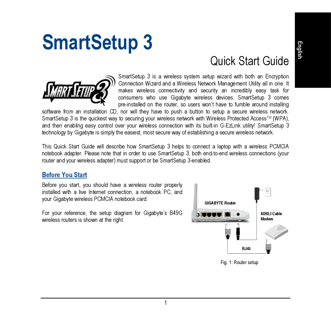 Gigabyte 3 quick start SmartSetup, Before You Start 