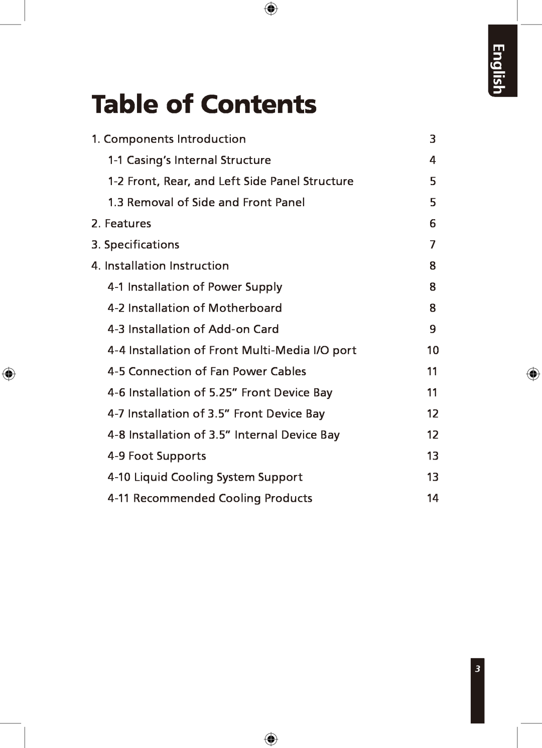 Gigabyte 310 user manual Table of Contents, English 