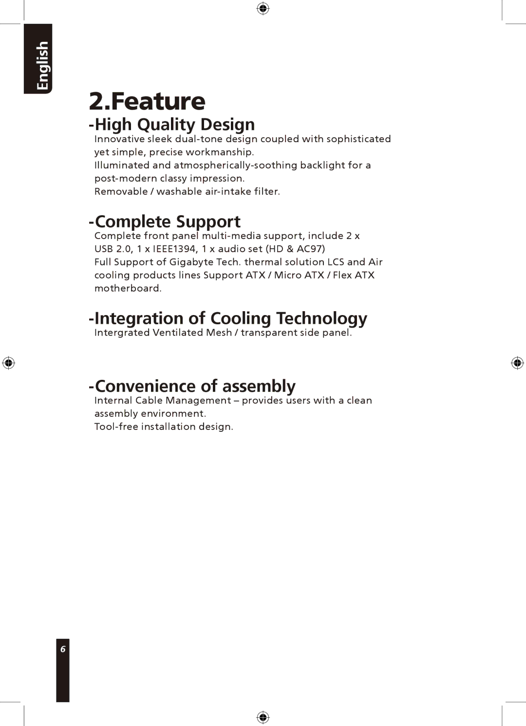 Gigabyte 310 user manual Feature, High Quality Design 