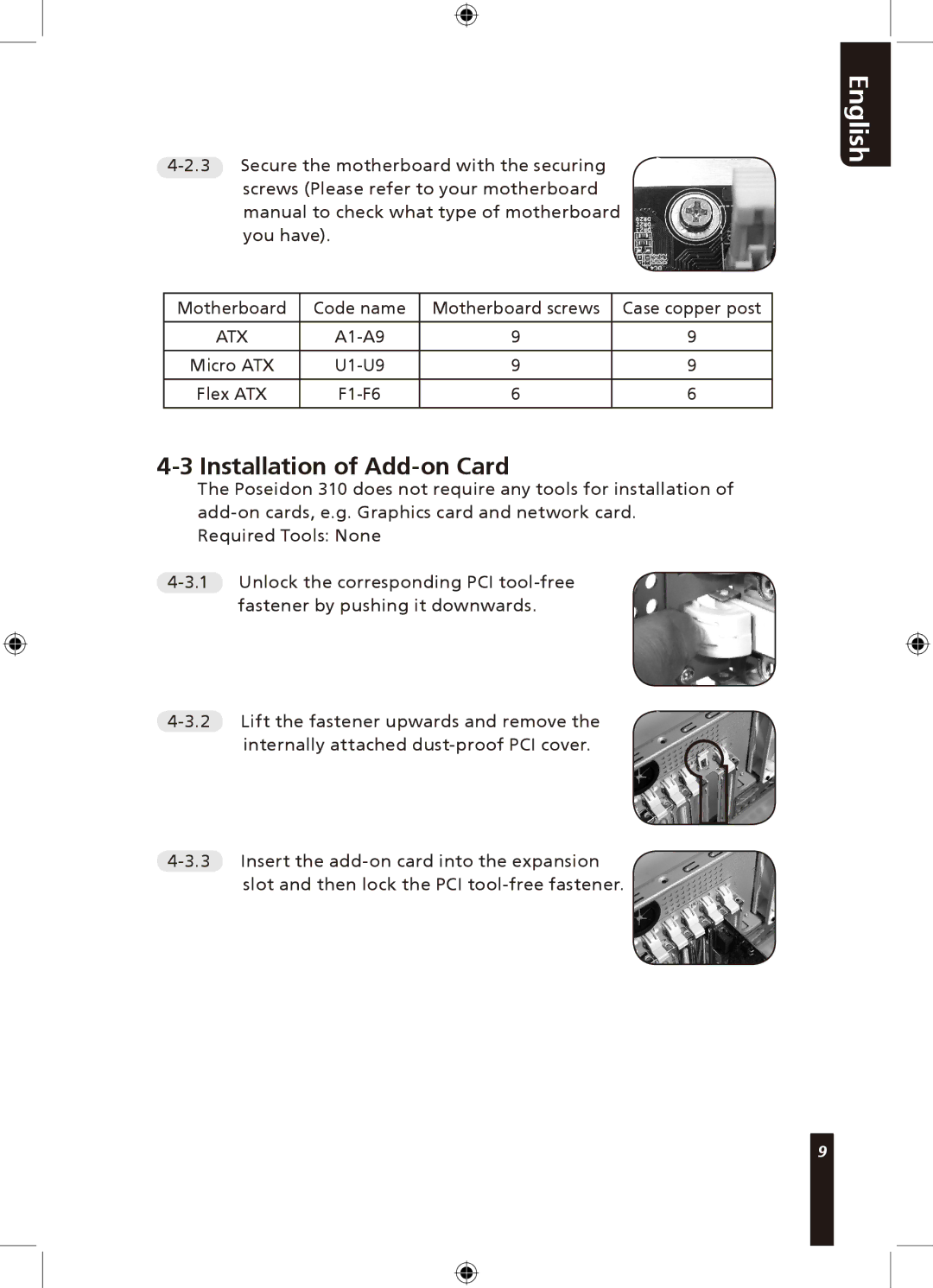 Gigabyte 310 user manual Installation of Add-on Card 