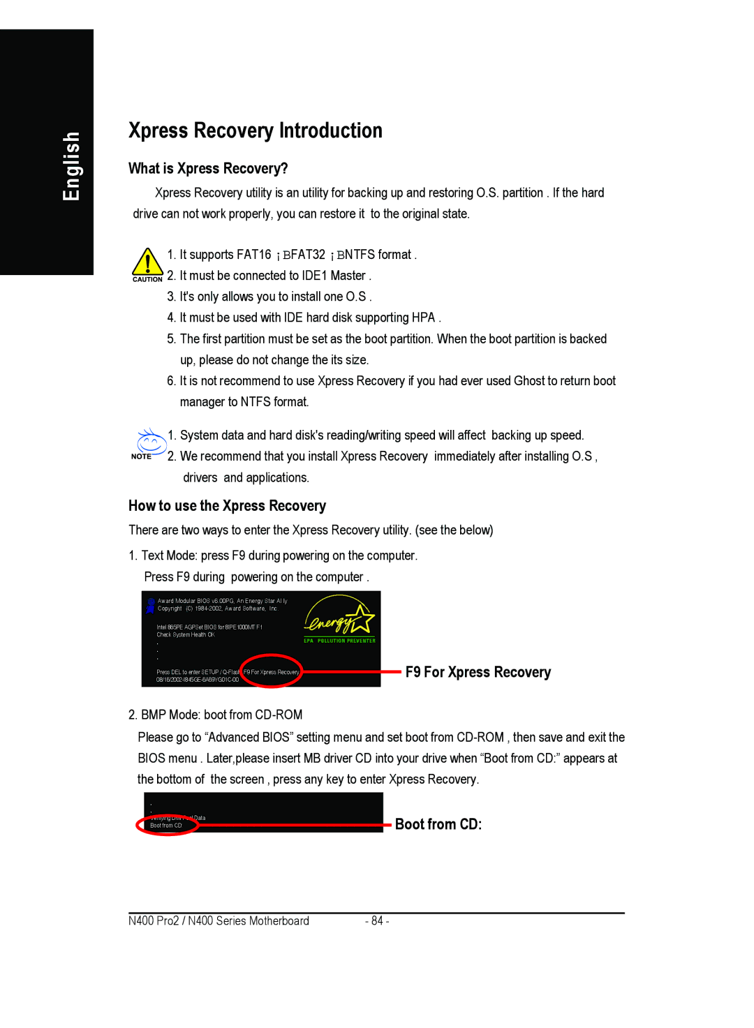 Gigabyte 4500 manual Xpress Recovery Introduction, What is Xpress Recovery?, How to use the Xpress Recovery 