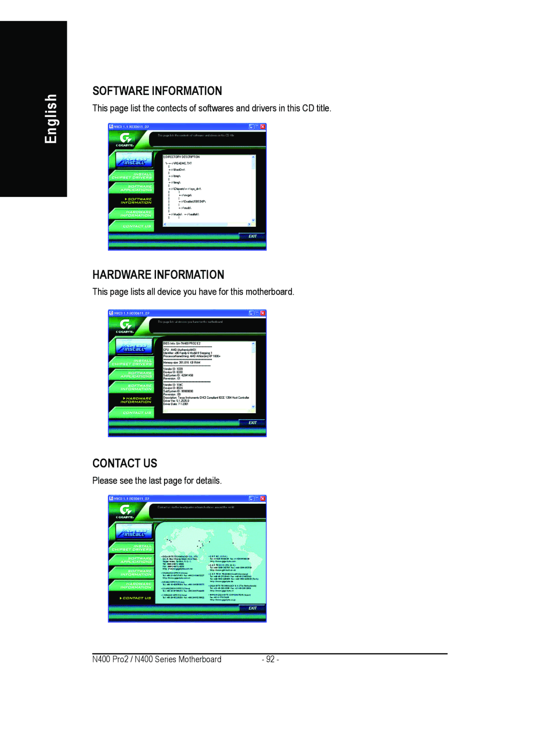 Gigabyte 4500 manual Software Information 