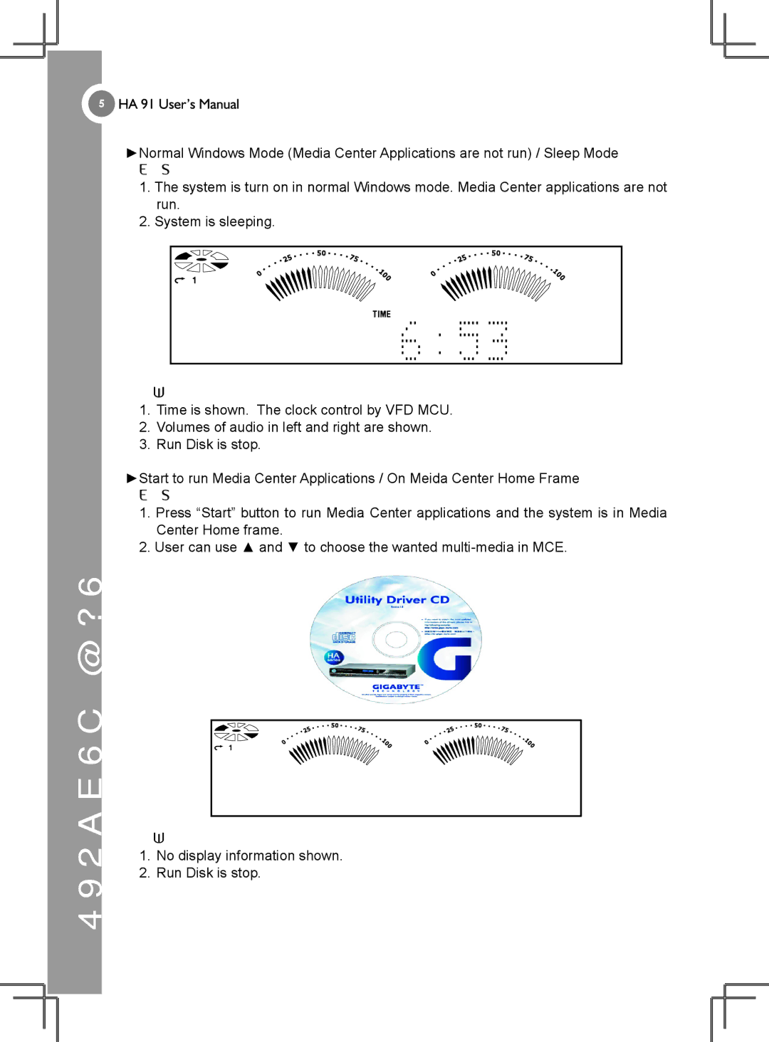 Gigabyte 4635 manual Status 