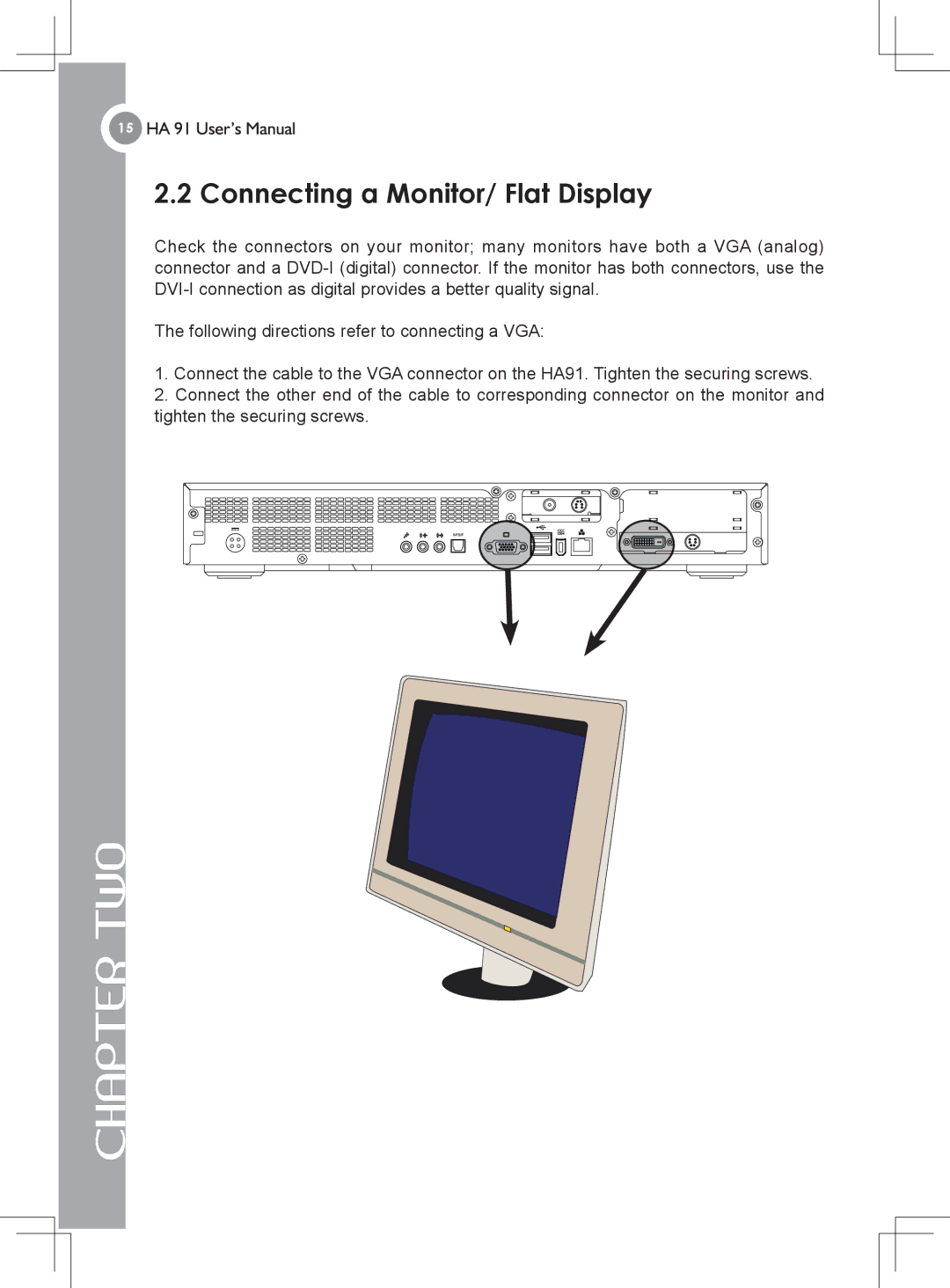 Gigabyte 4635 manual Connecting a Monitor/ Flat Display 