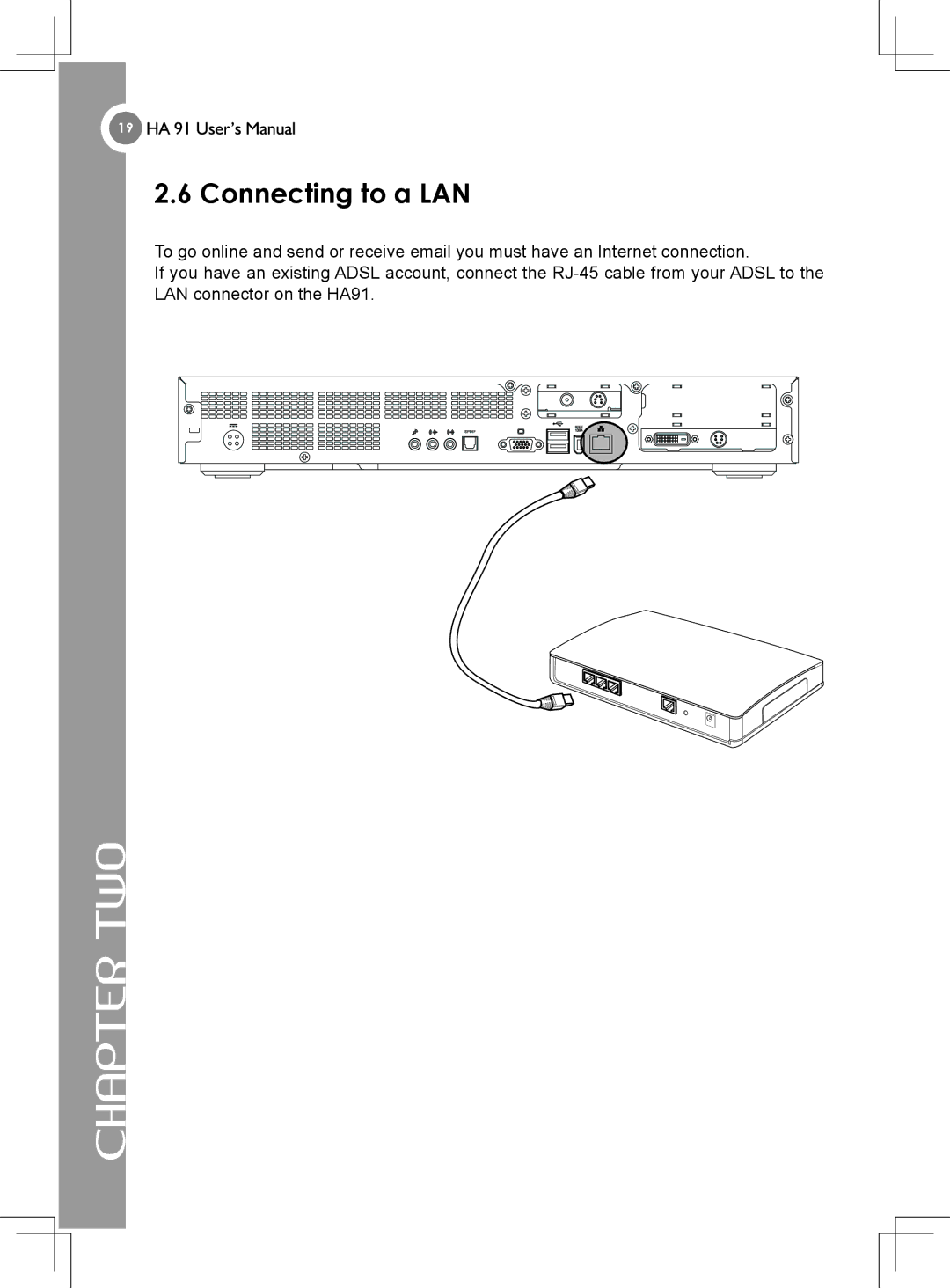 Gigabyte 4635 manual Connecting to a LAN 