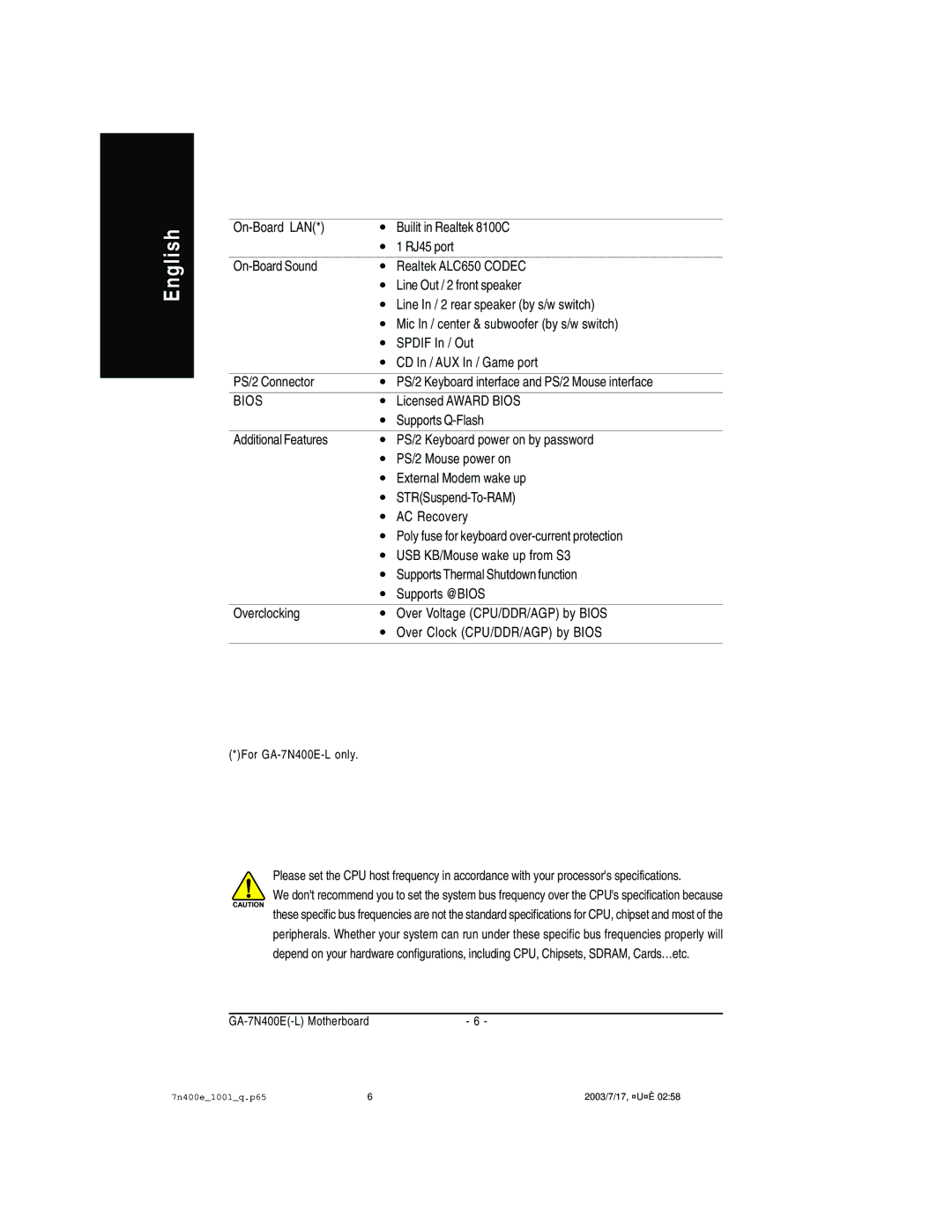 Gigabyte 5225, 5230, 5222 manual Bios 