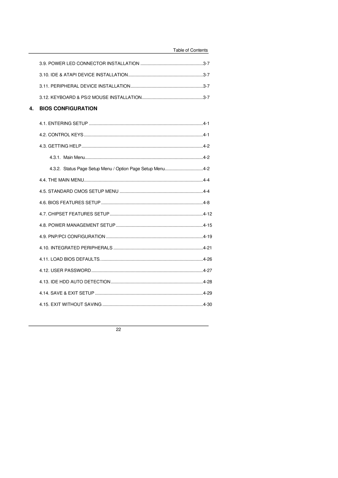 Gigabyte 6EA manual Bios Configuration 