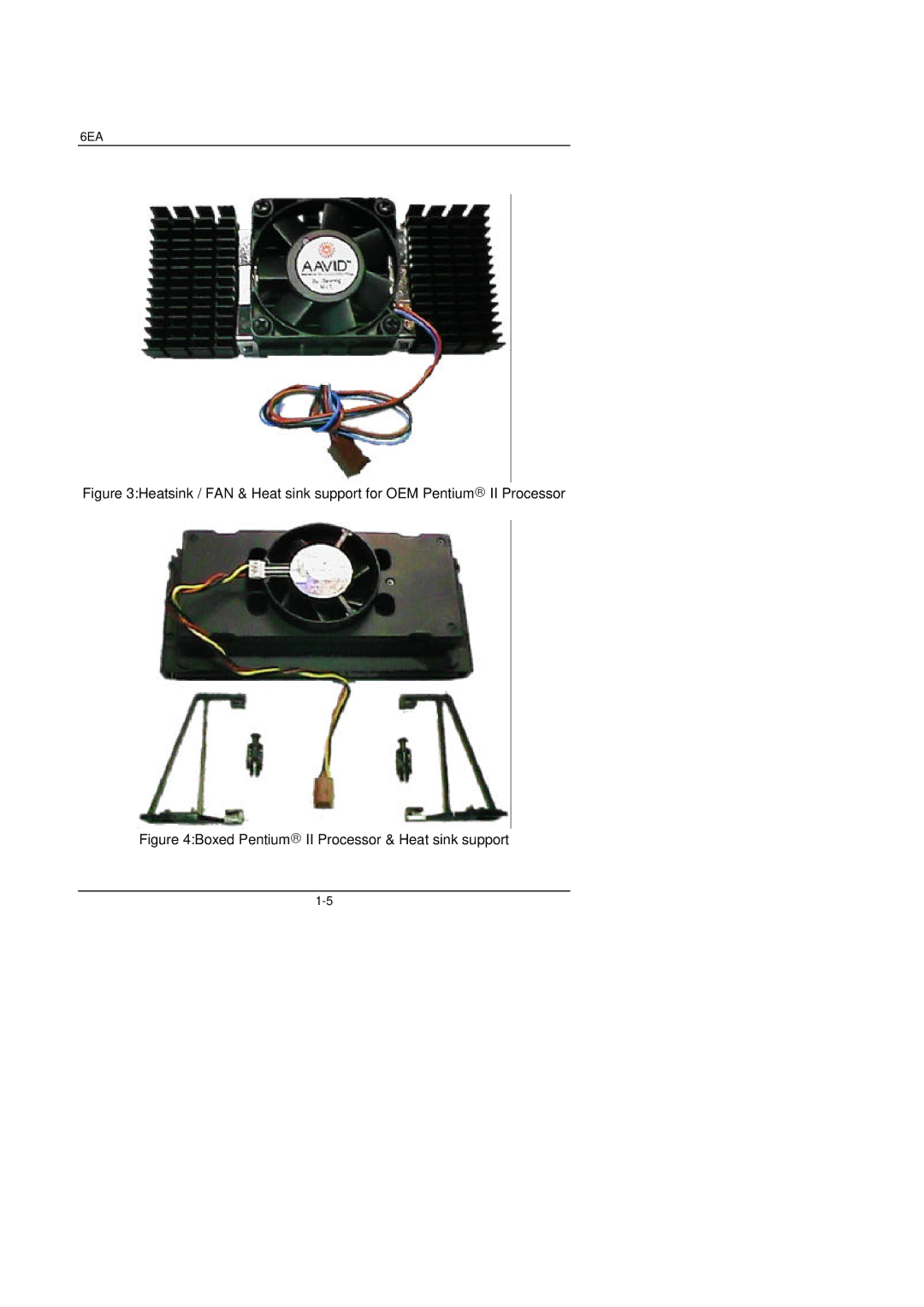 Gigabyte 6EA manual Boxed Pentiumâ II Processor & Heat sink support 