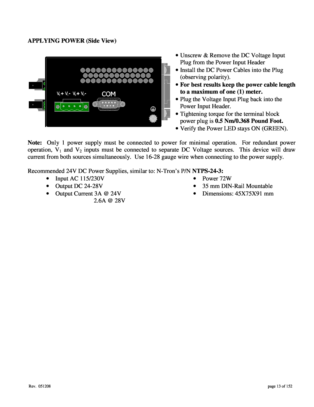 Gigabyte 7014 user manual APPLYING POWER Side View, page 13 of 