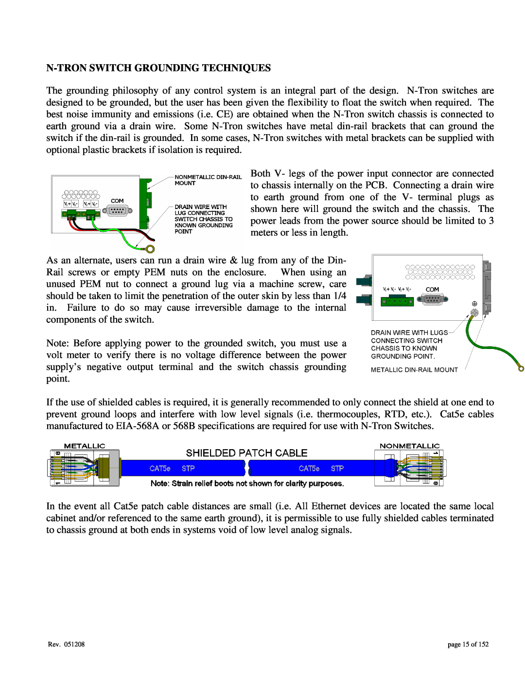 Gigabyte 7014 user manual N-Tron Switch Grounding Techniques, page 15 of 