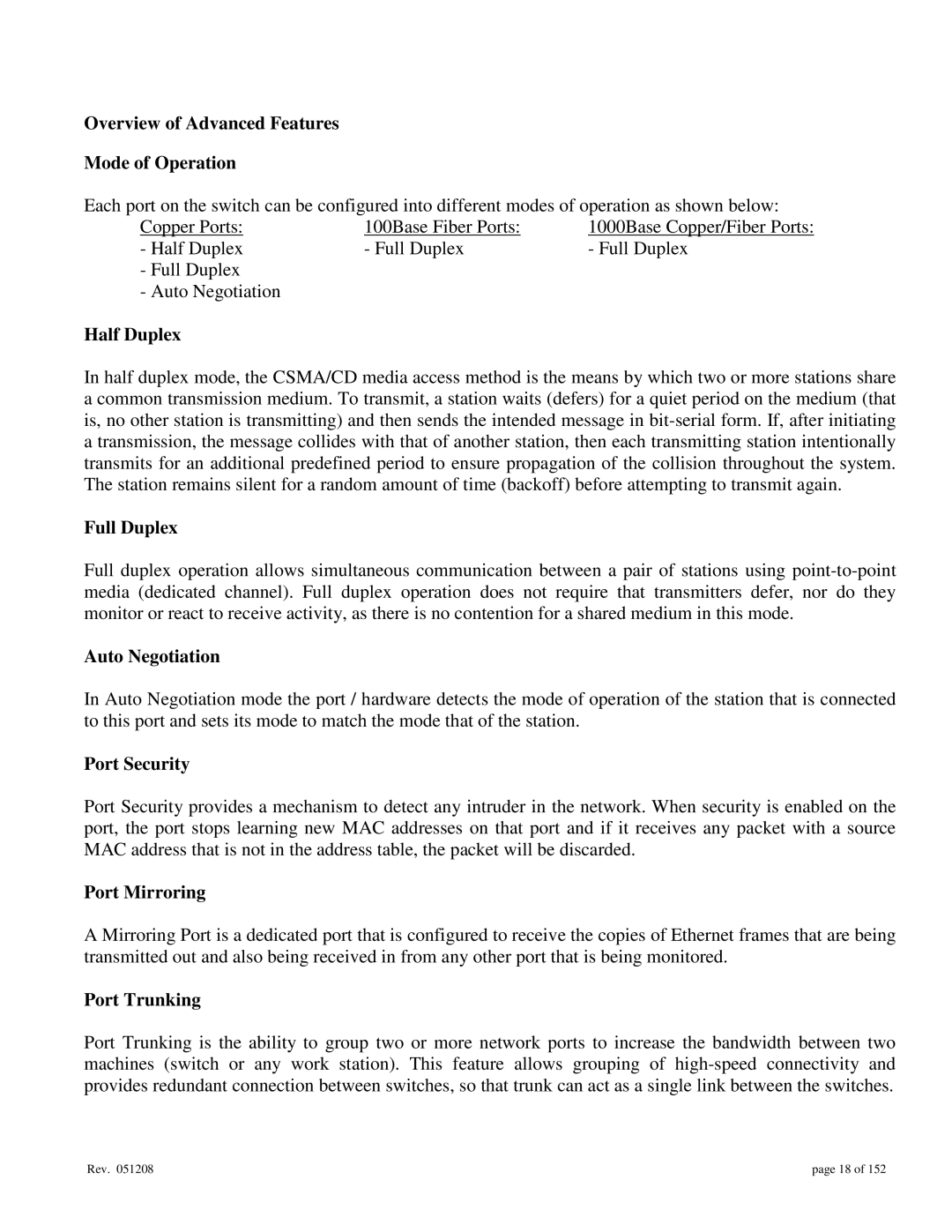 Gigabyte 7014 user manual Overview of Advanced Features Mode of Operation 