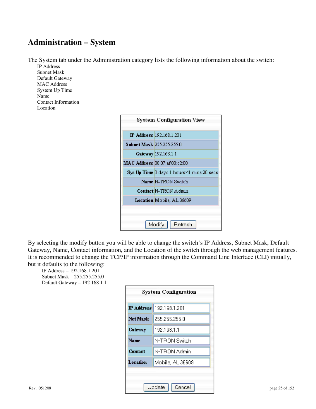 Gigabyte 7014 user manual Administration System 