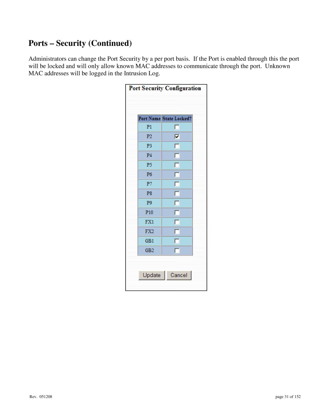 Gigabyte 7014 user manual Ports Security 