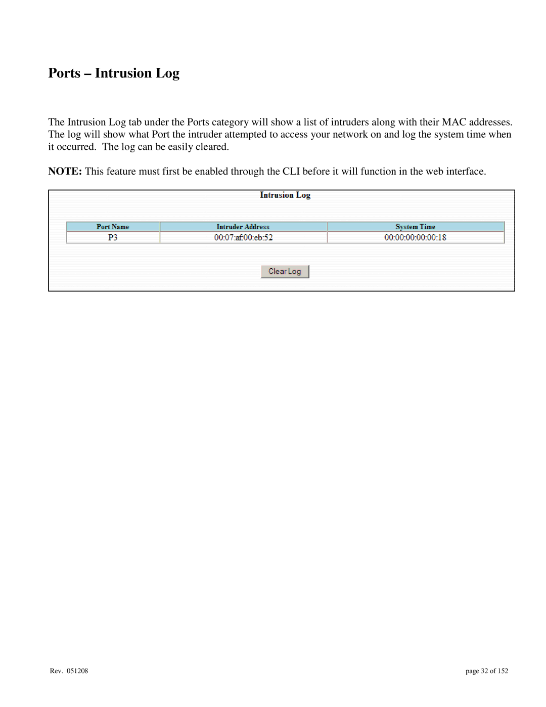 Gigabyte 7014 user manual Ports Intrusion Log 