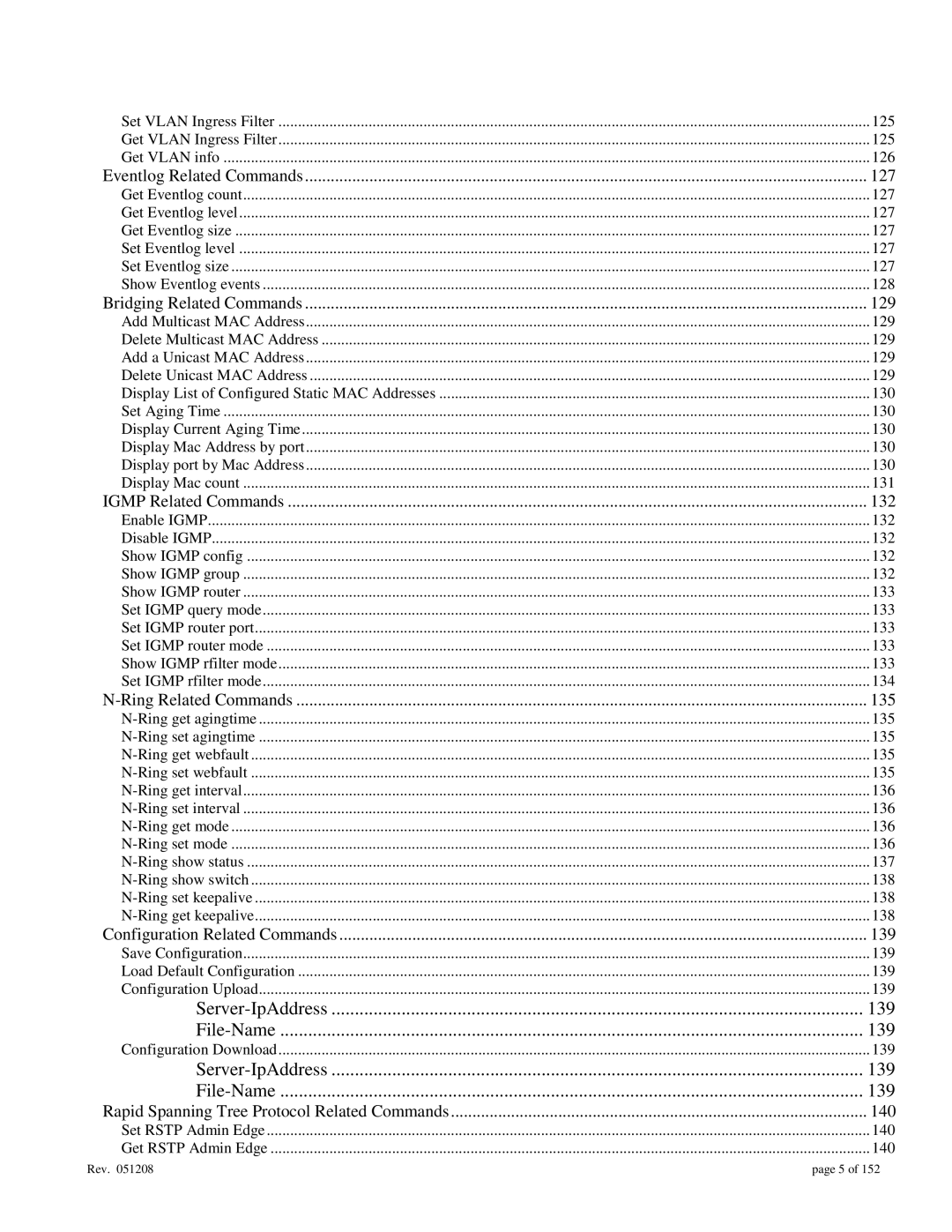 Gigabyte 7014 user manual Server-IpAddress 139 File-Name 