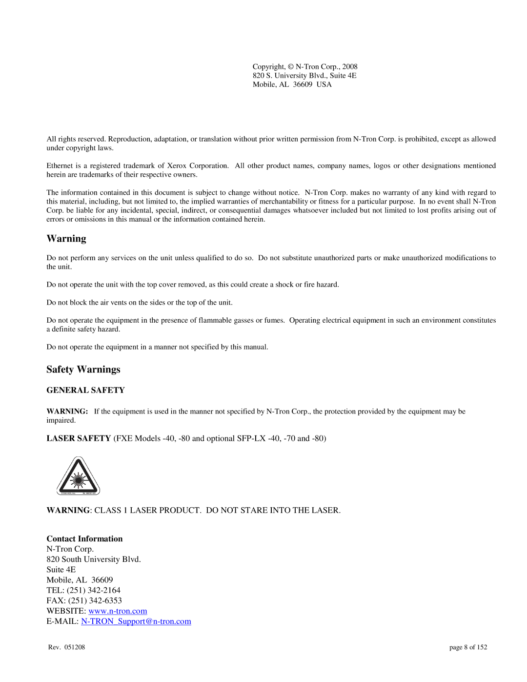 Gigabyte 7014 user manual Safety Warnings, Contact Information 