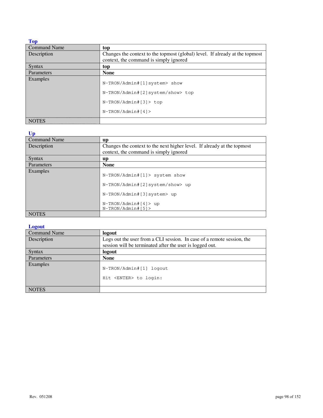 Gigabyte 7014 user manual Top, Logout 