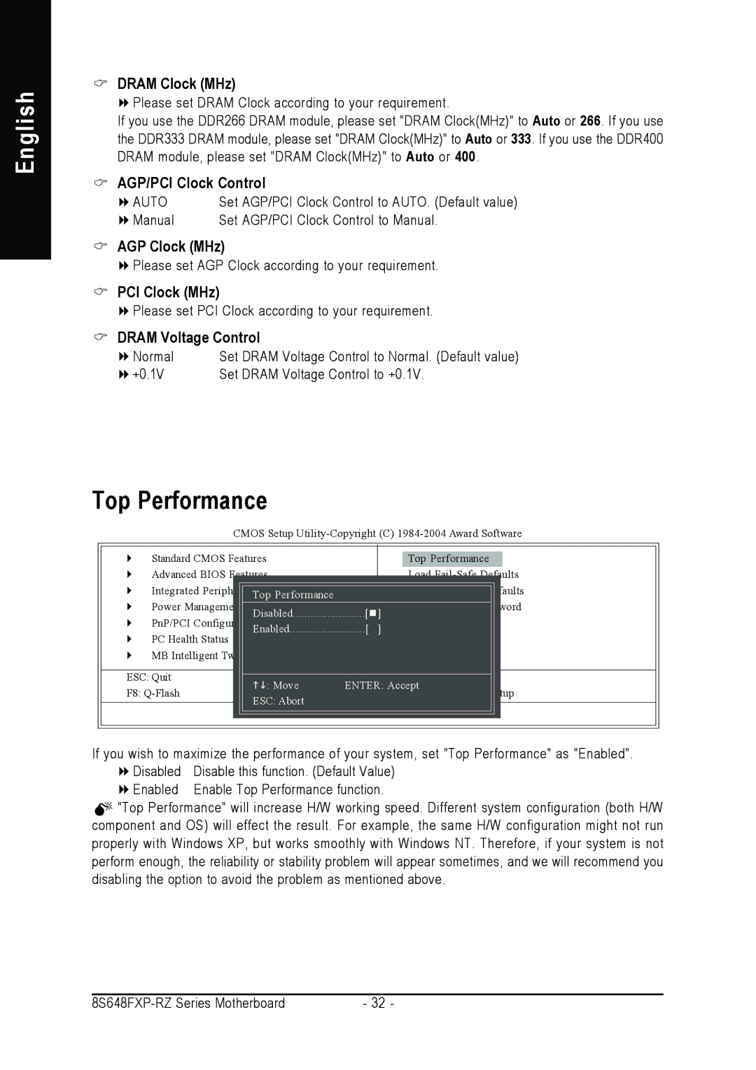 Gigabyte 8S648FXP-RZ-C user manual Top Performance 