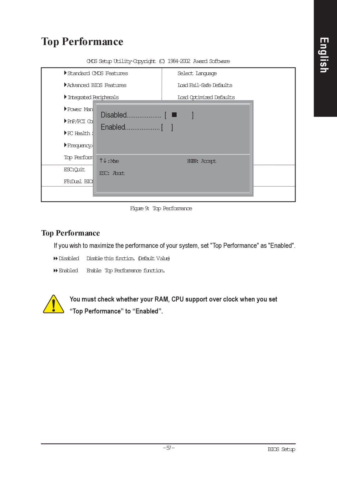 Gigabyte AGP 4X(1.5V) manual Top Performance 