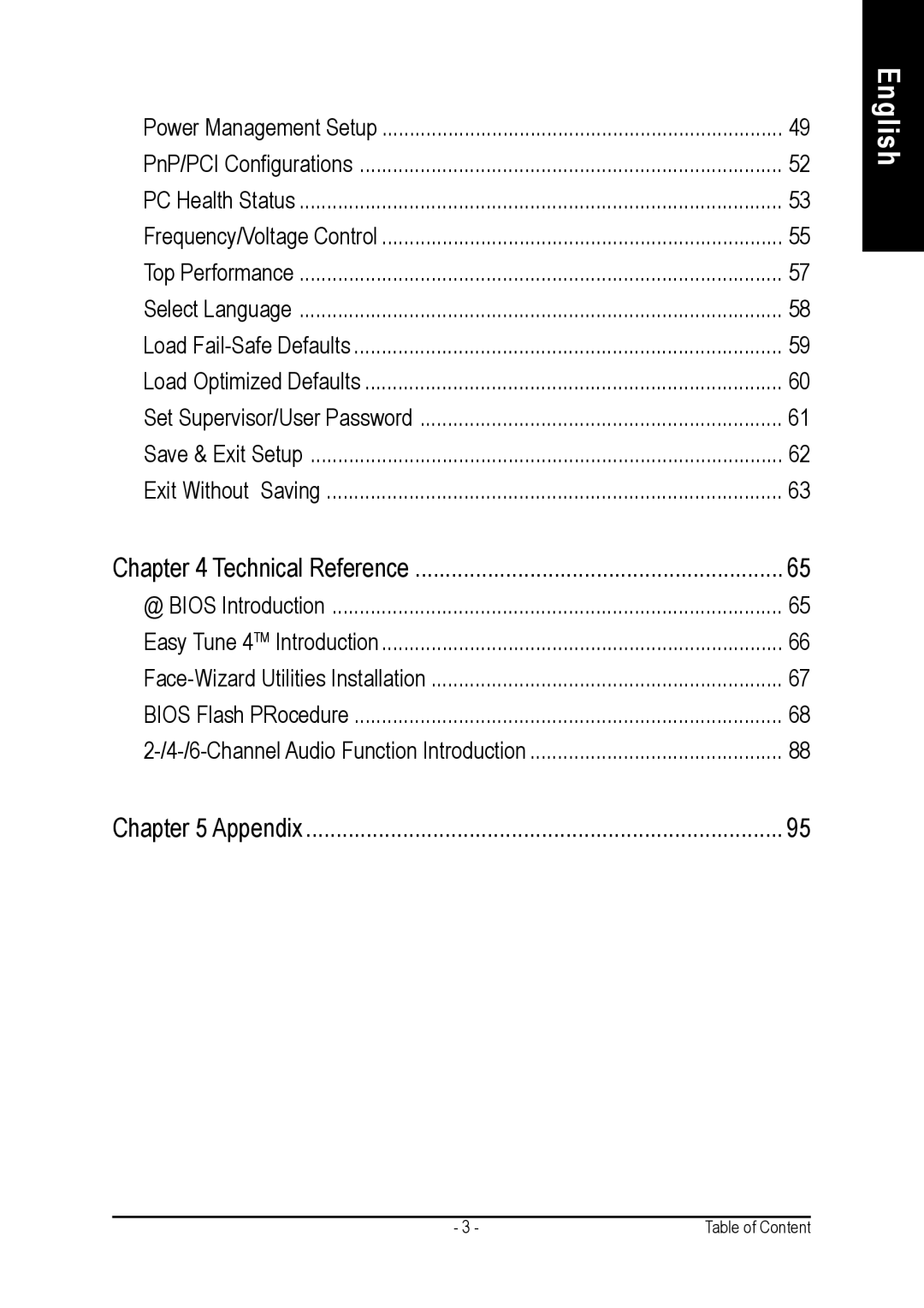 Gigabyte AGP 4X(1.5V) manual Table of Content 