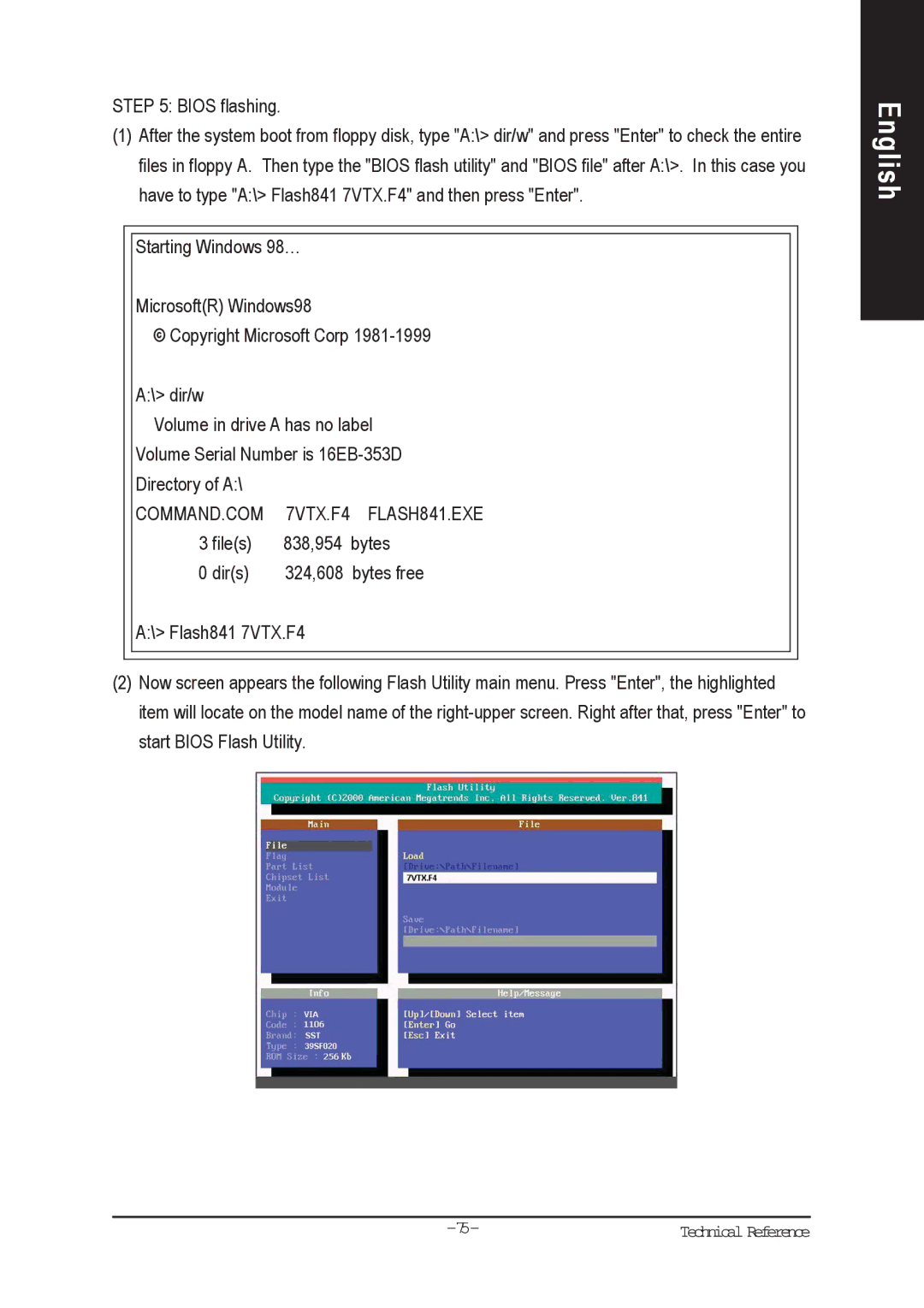 Gigabyte AGP 4X(1.5V) manual COMMAND.COM 7VTX.F4 