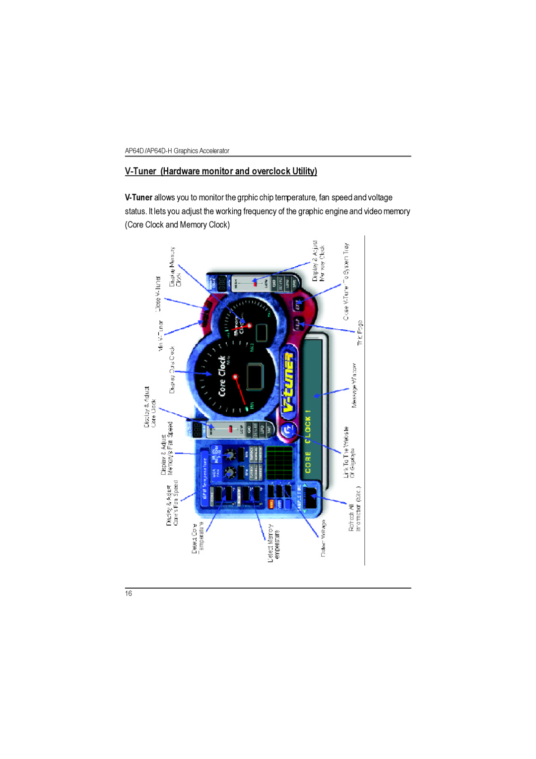 Gigabyte AP64D-H user manual Tuner Hardware monitor and overclock Utility 