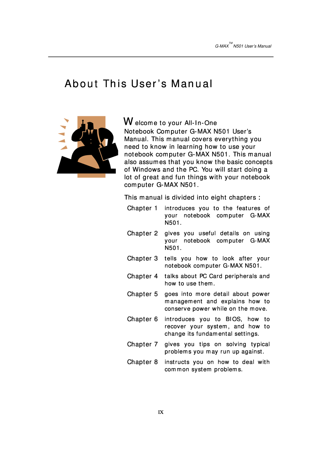 Gigabyte G-MAX N501 user manual About This User’s Manual 