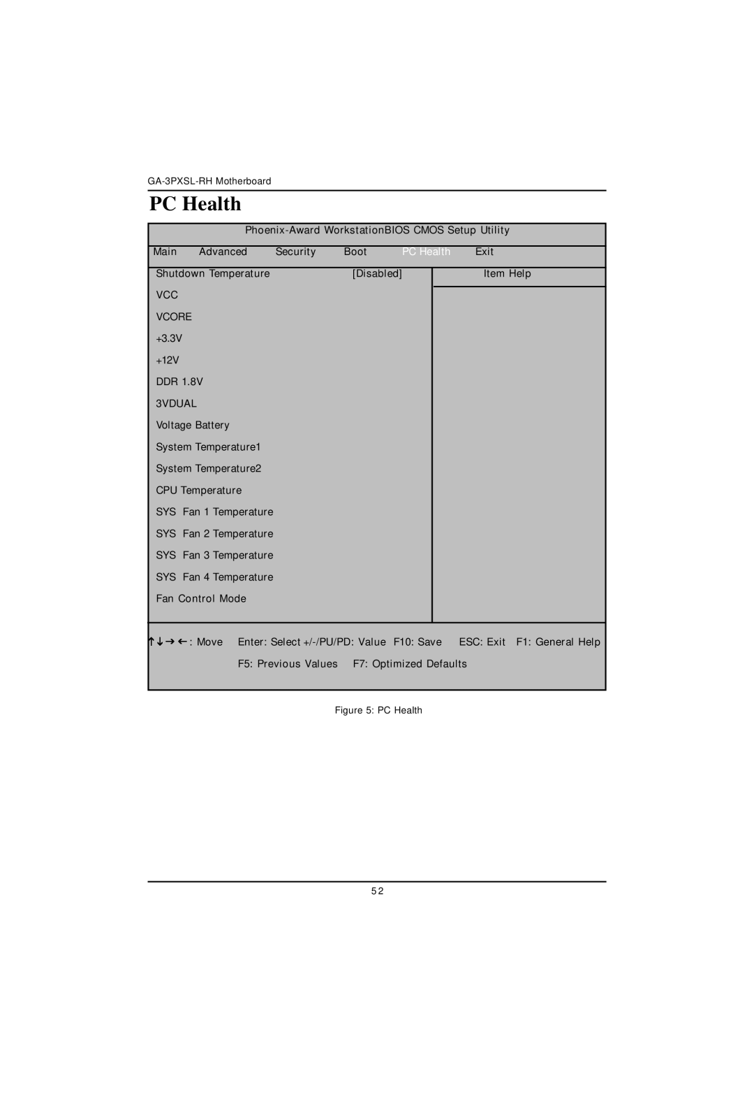 Gigabyte GA-3PXSL-RH user manual PC Health 