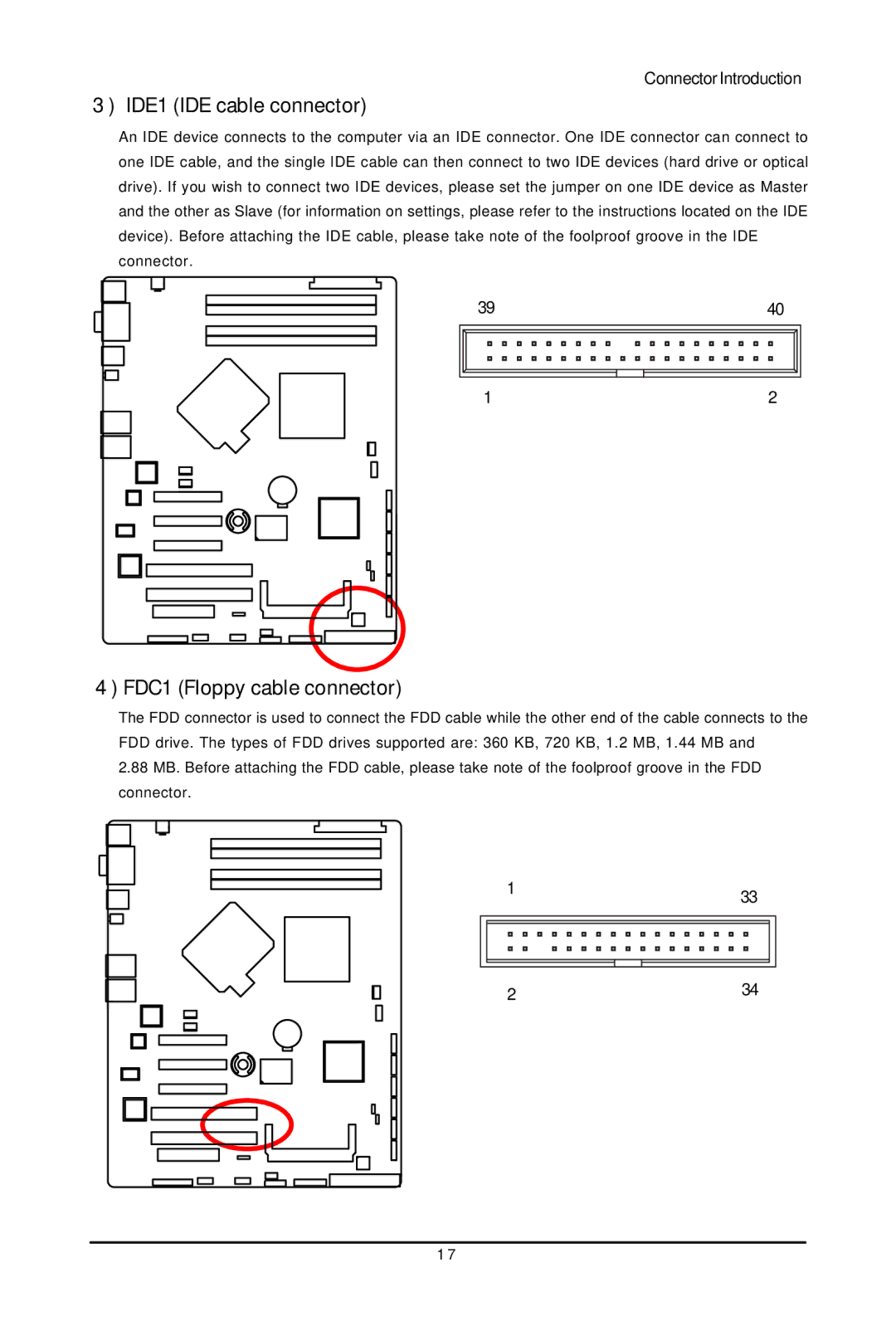 Gigabyte GA-5YXS-RH, GA-5YXS1-RH user manual IDE1 IDE cable connector, FDC1 Floppy cable connector 