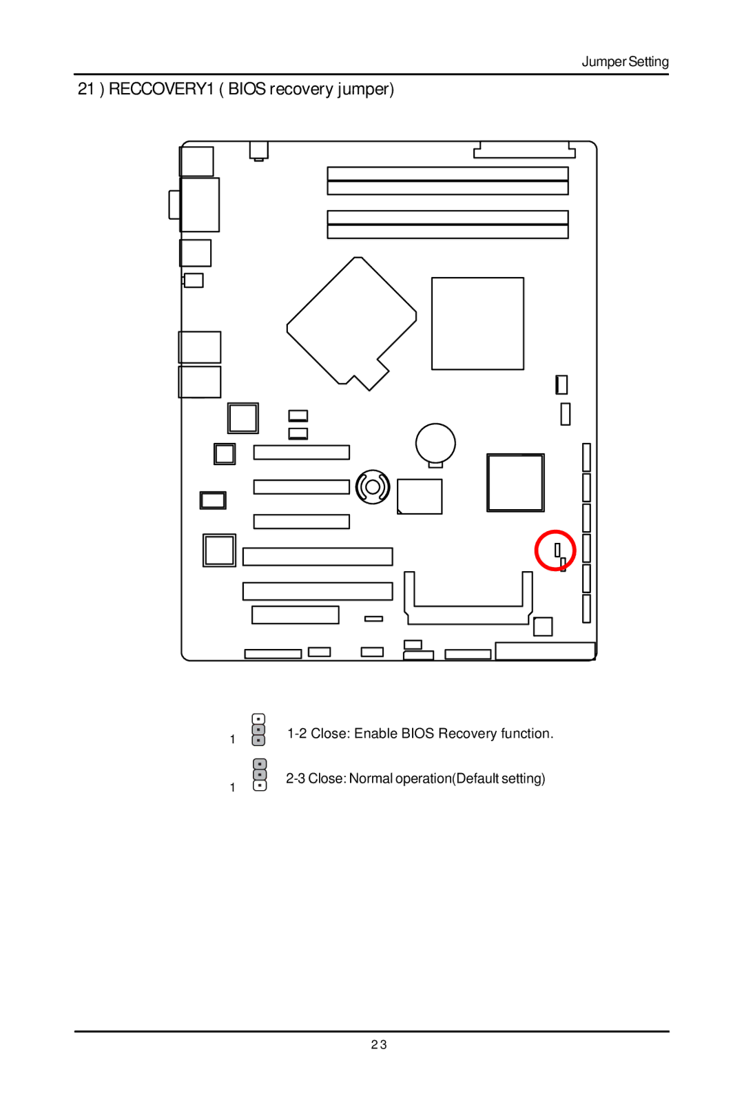 Gigabyte GA-5YXS-RH, GA-5YXS1-RH user manual RECCOVERY1 Bios recovery jumper 