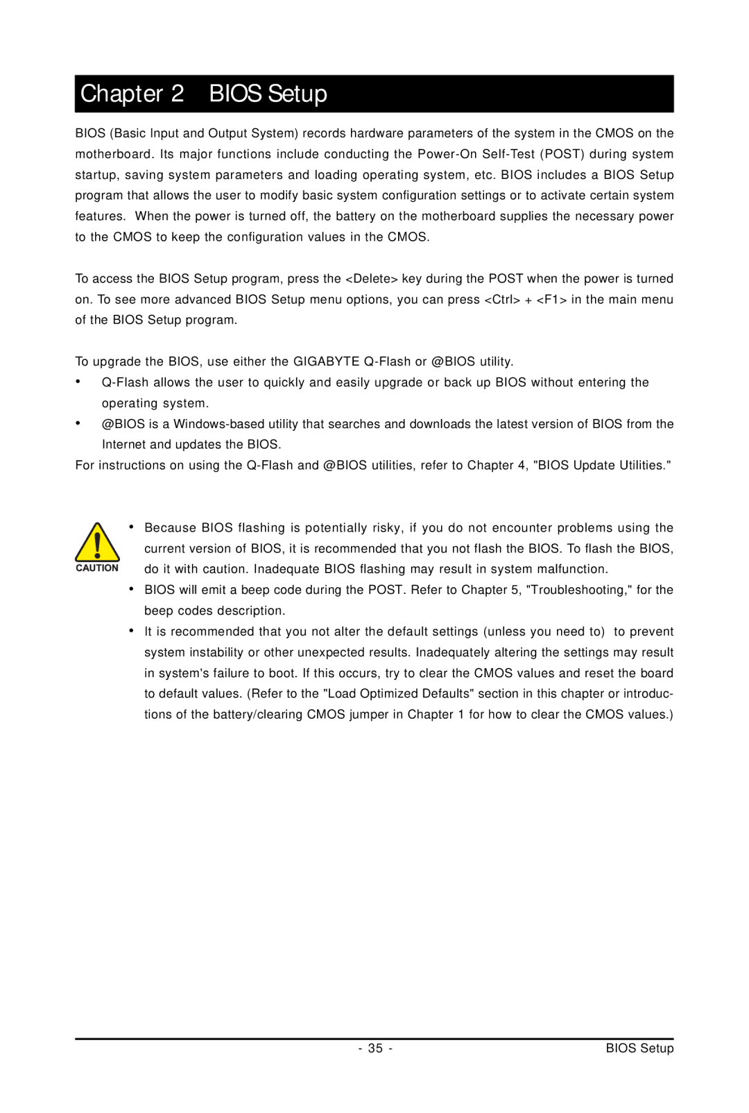 Gigabyte GA-73PVM-S2H user manual Bios Setup 