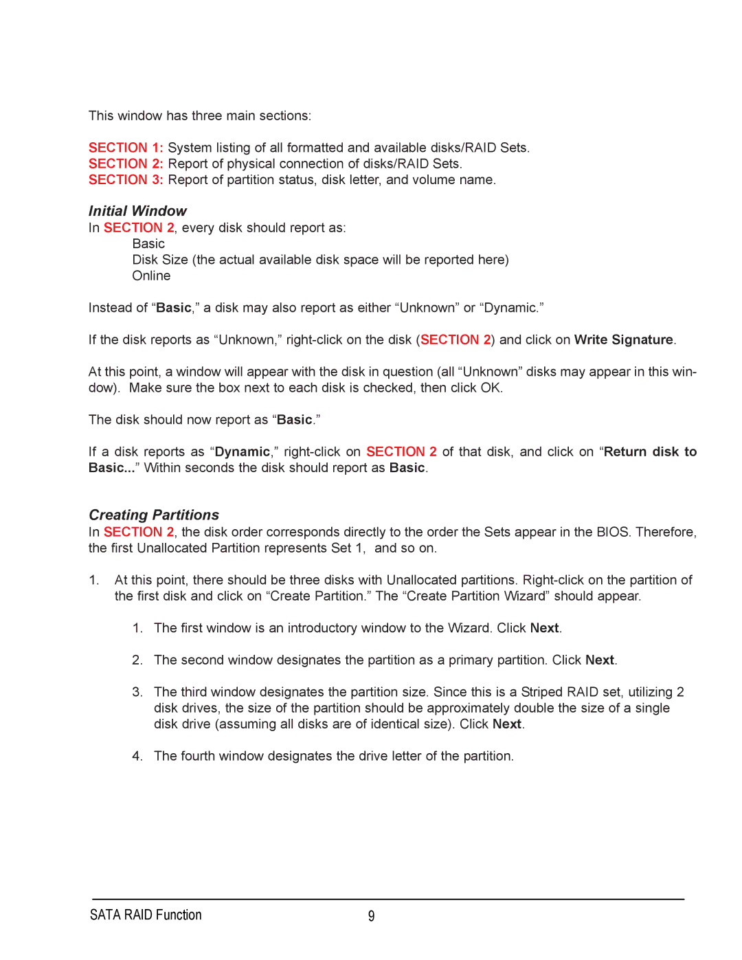 Gigabyte GA-7N400 user manual Initial Window, Creating Partitions 