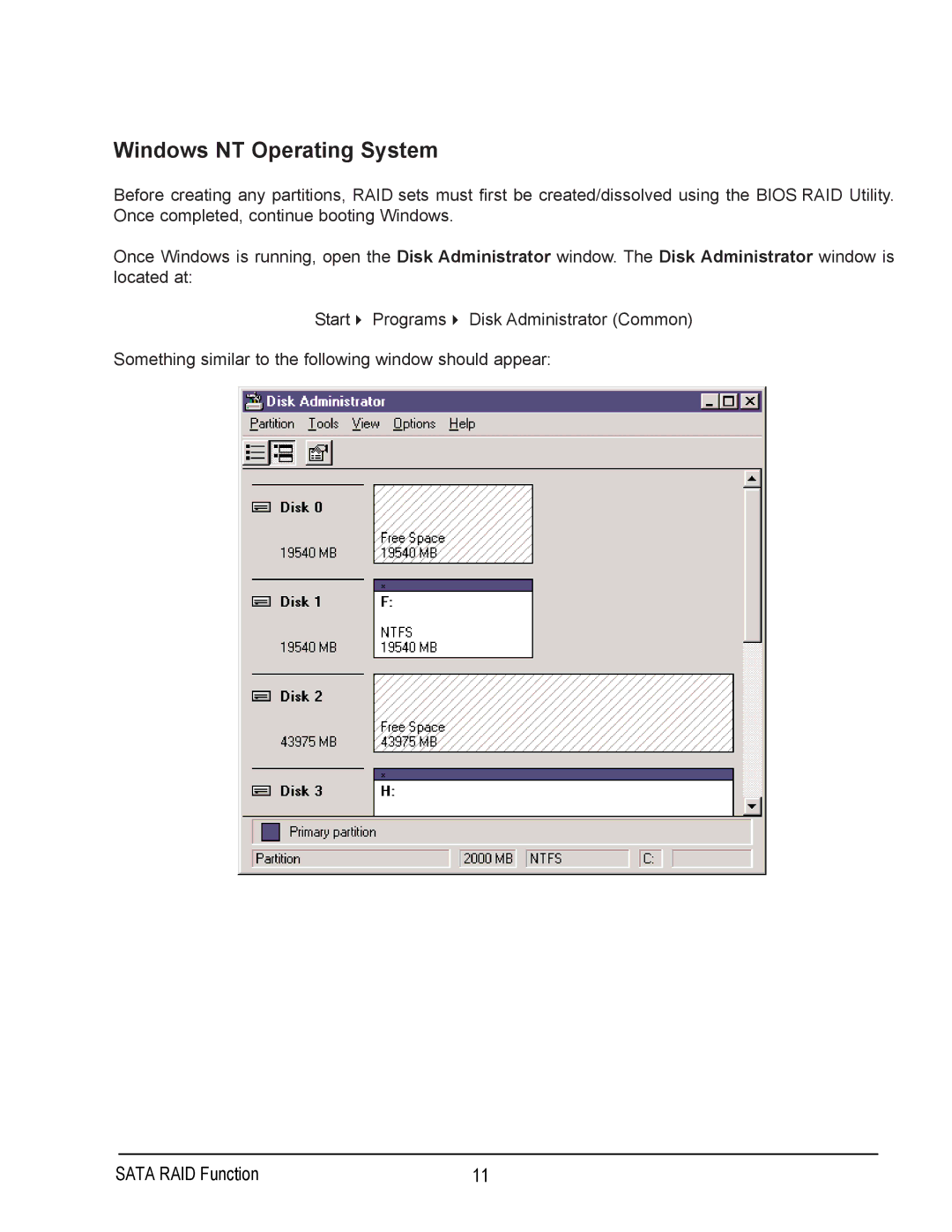 Gigabyte GA-7N400 user manual Windows NT Operating System 