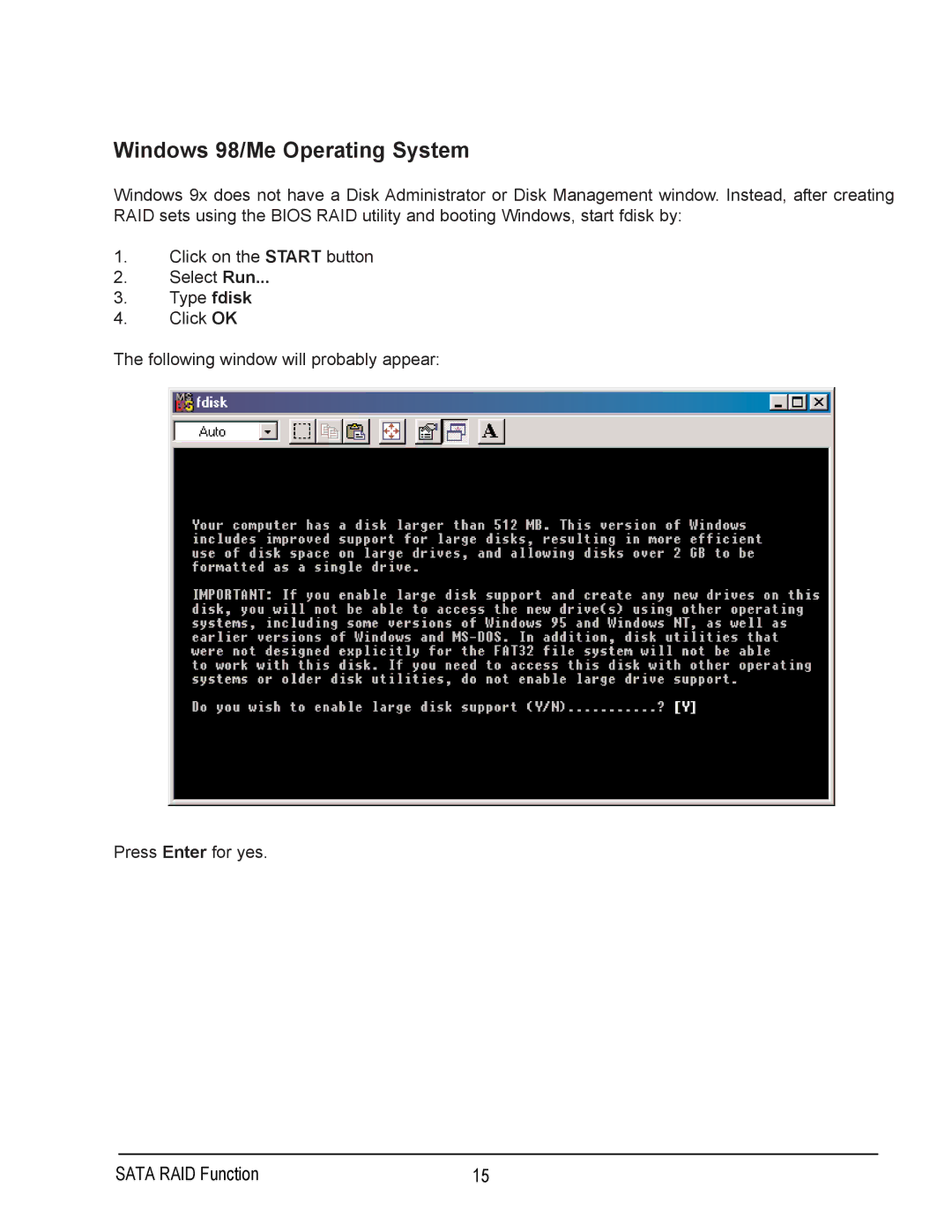 Gigabyte GA-7N400 user manual Windows 98/Me Operating System 