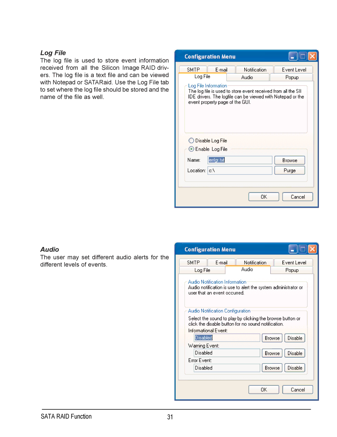 Gigabyte GA-7N400 user manual Log File, Audio 