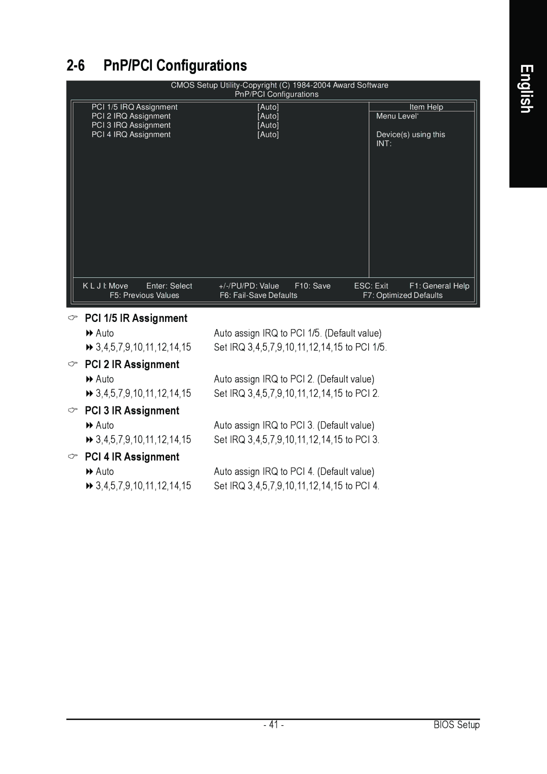 Gigabyte GA-7N400S-L user manual PnP/PCI Configurations, Int 