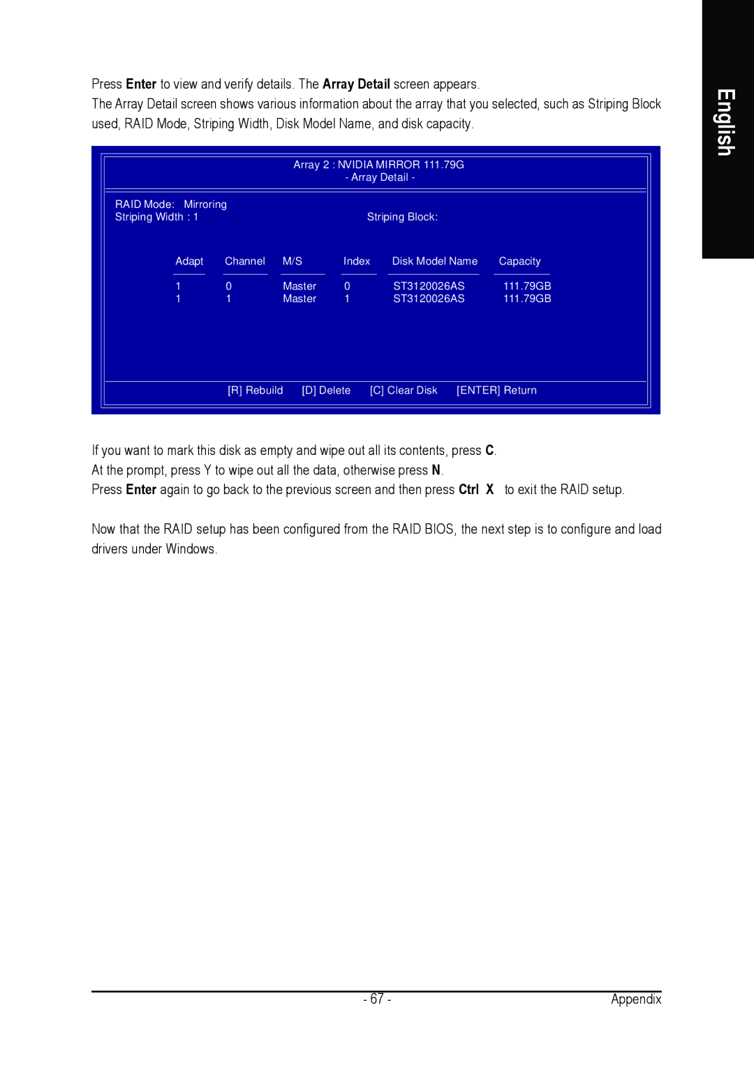 Gigabyte GA-7N400S-L user manual Array 2 Nvidia Mirror 111.79G 