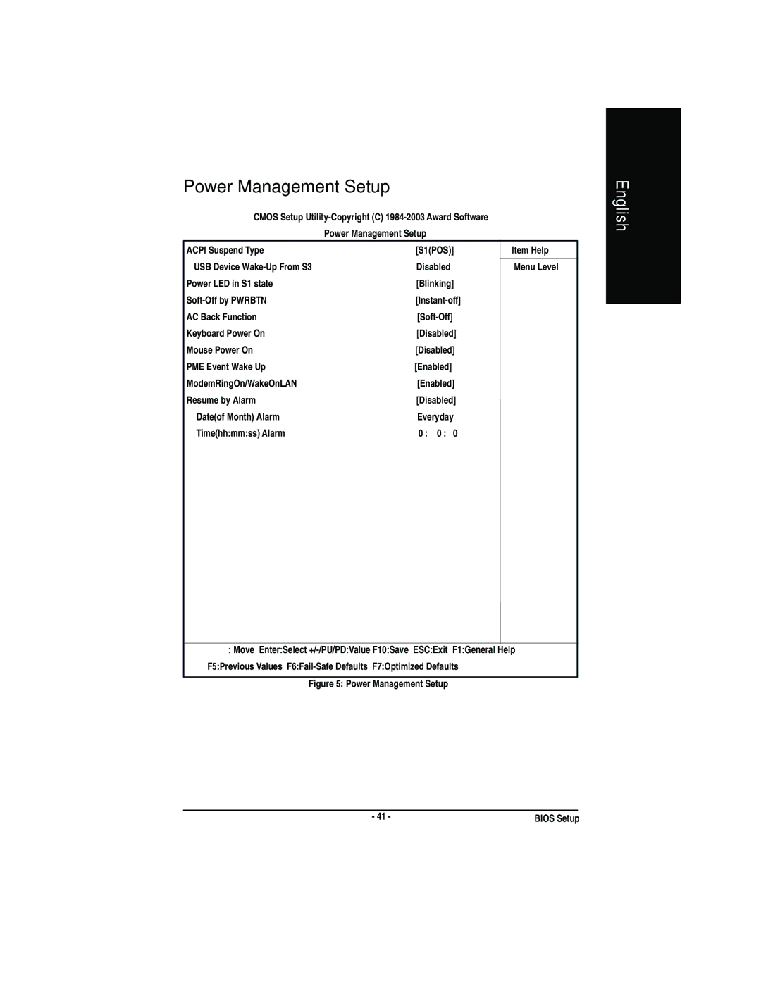 Gigabyte GA-7VA manual Power Management Setup 