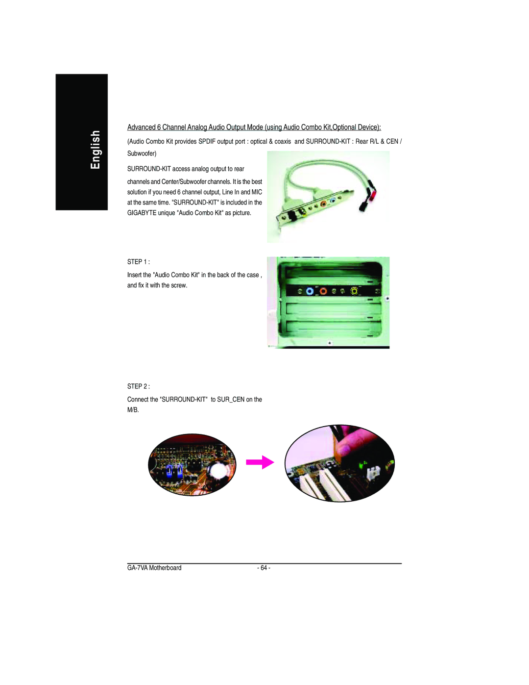 Gigabyte GA-7VA manual English 