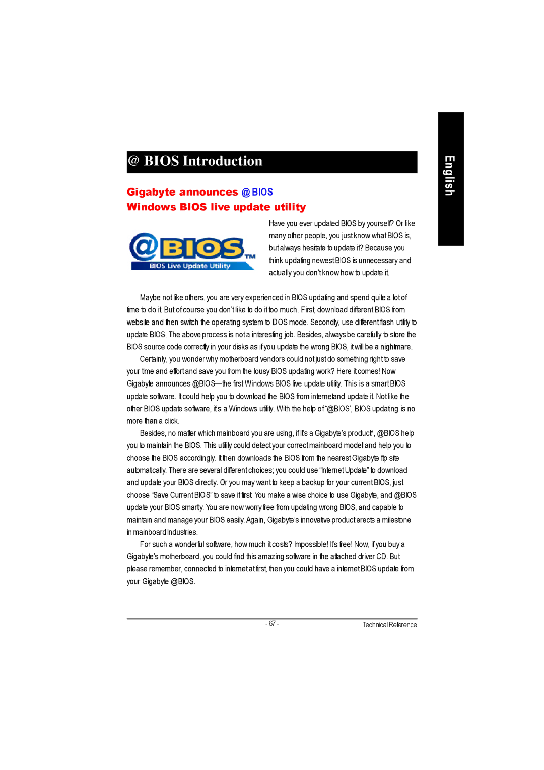 Gigabyte GA-7VAC manual @ Bios Introduction 