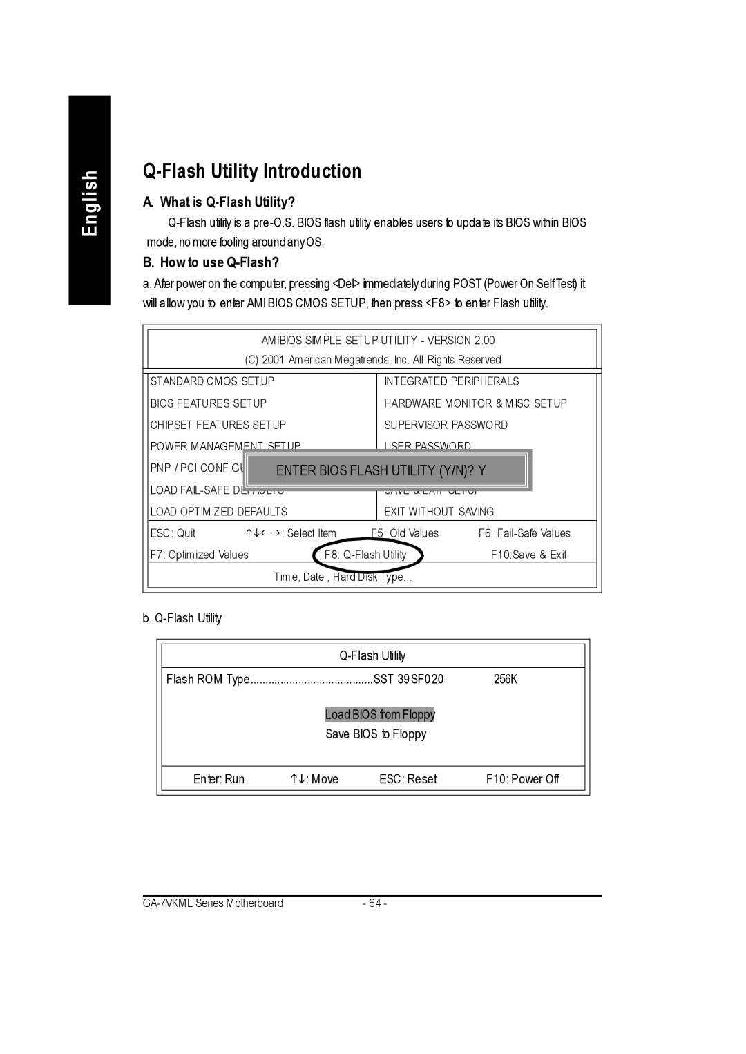 Gigabyte GA-7vkml warranty Flash Utility Introduction, What is Q-Flash Utility?, How to use Q-Flash? 